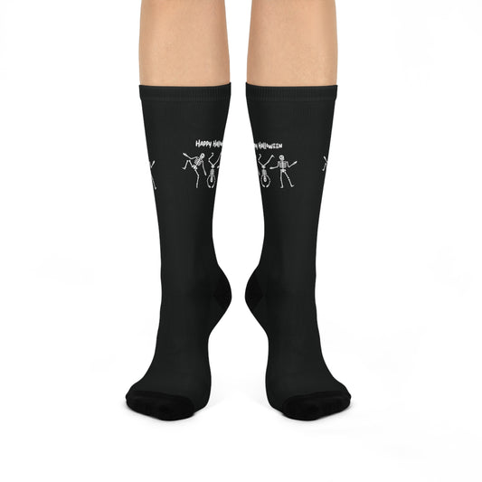 Happy Halloween Skeletons Crew Socks