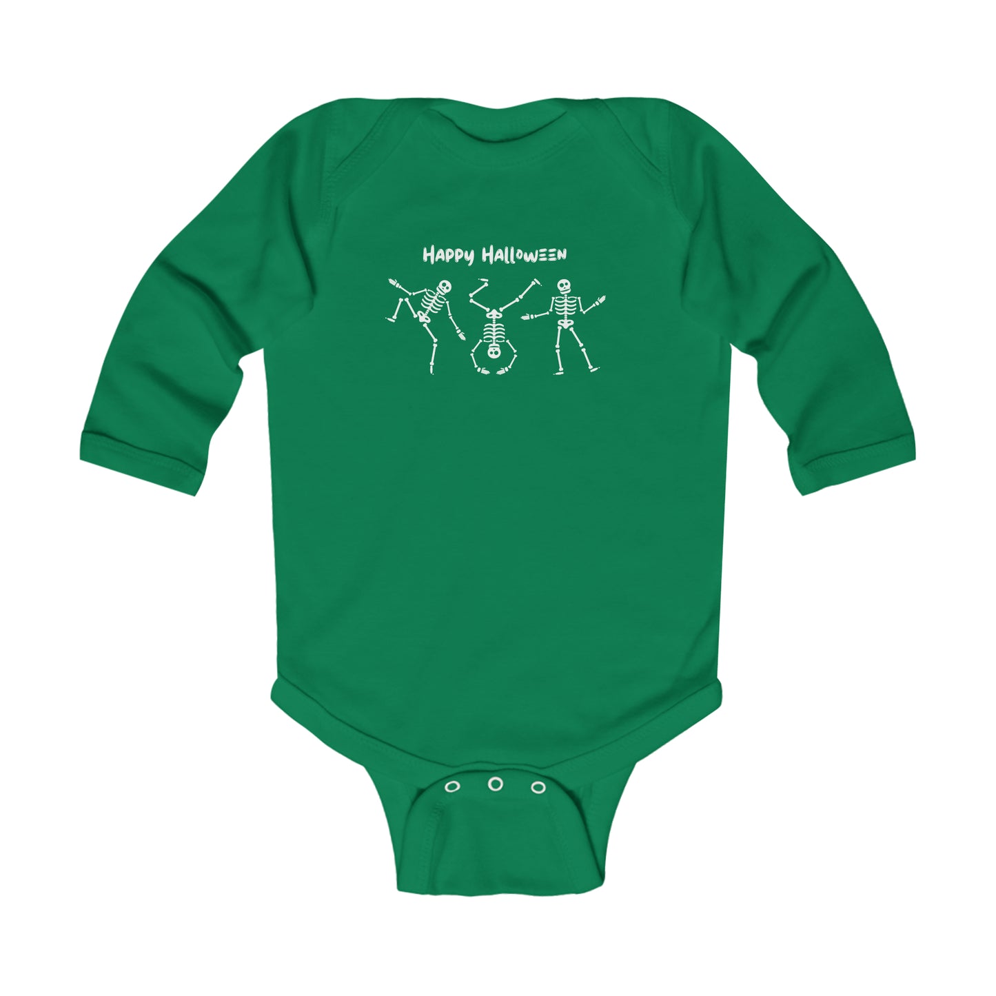 Happy Halloween Skeletons Infant Long Sleeve Onesie