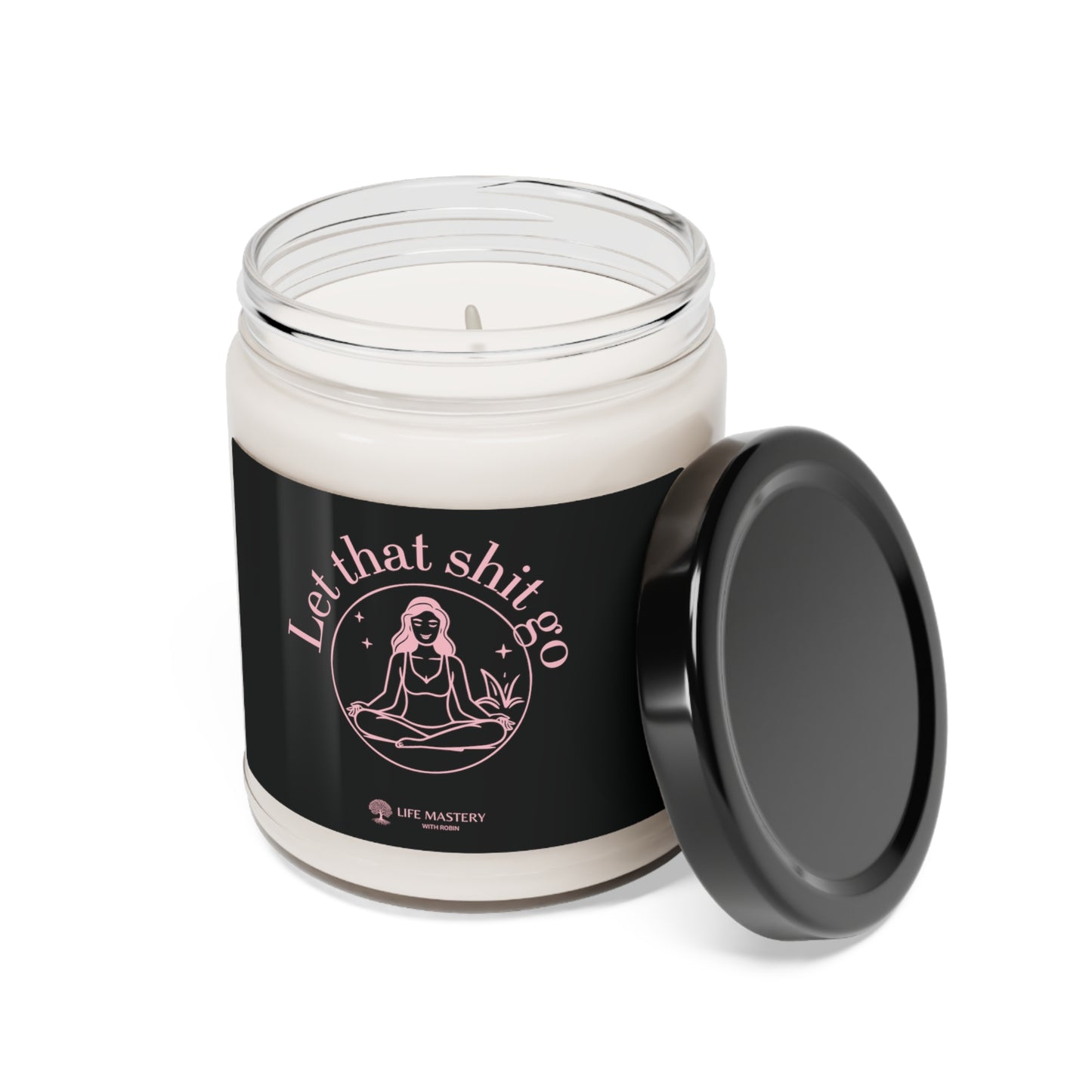 Let That Sh!t Go Scented Candle - Pink - Life Mastery With Robin