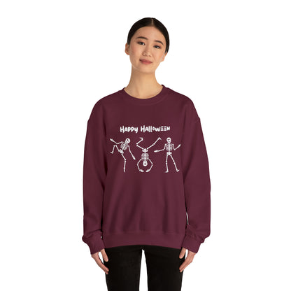 Happy Halloween Skeletons Crewneck Sweatshirt