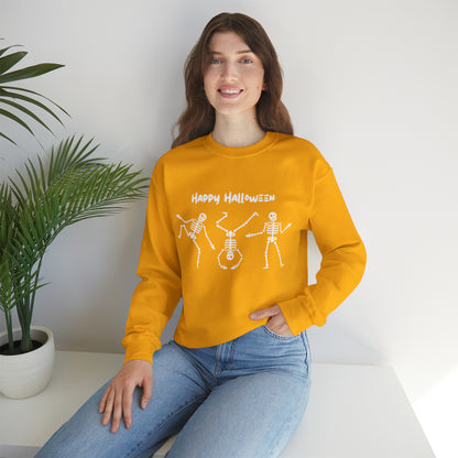 Happy Halloween Skeletons Crewneck Sweatshirt