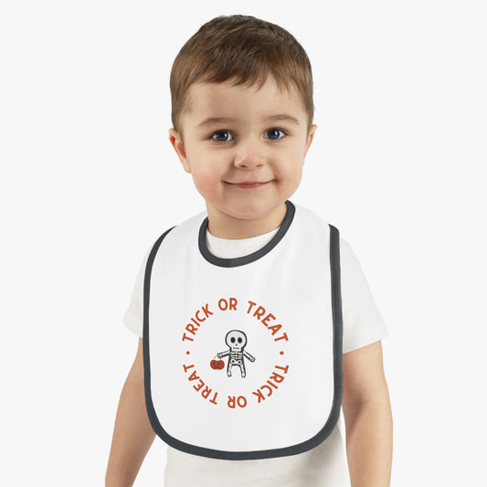 Trick or Treat Skeleton Baby Bib