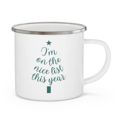 I'm on the Nice List This Year  Mug - GREEN