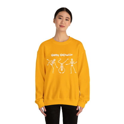 Happy Halloween Skeletons Crewneck Sweatshirt