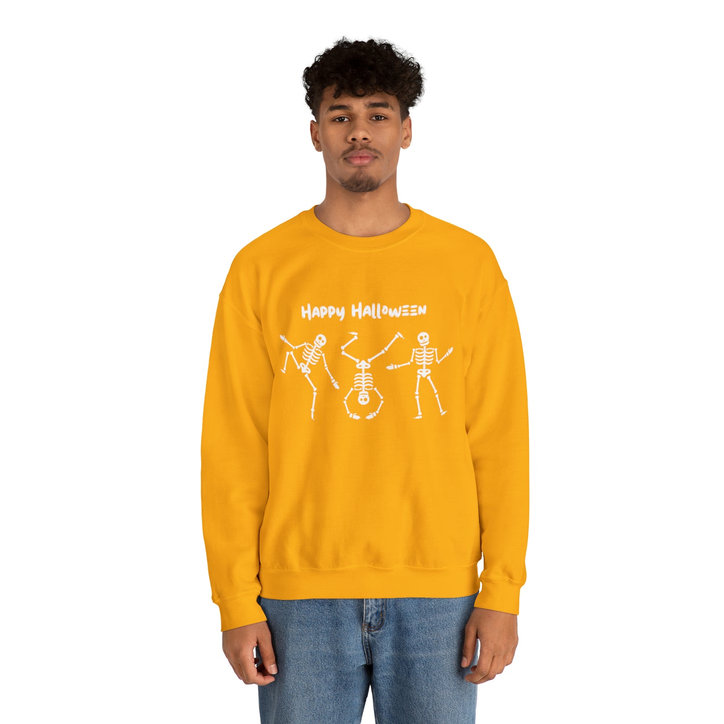 Happy Halloween Skeletons Crewneck Sweatshirt