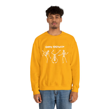 Happy Halloween Skeletons Crewneck Sweatshirt