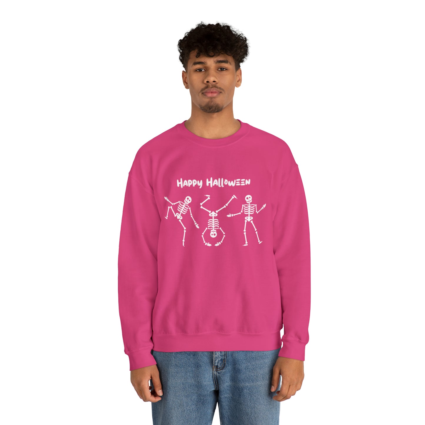 Happy Halloween Skeletons Crewneck Sweatshirt