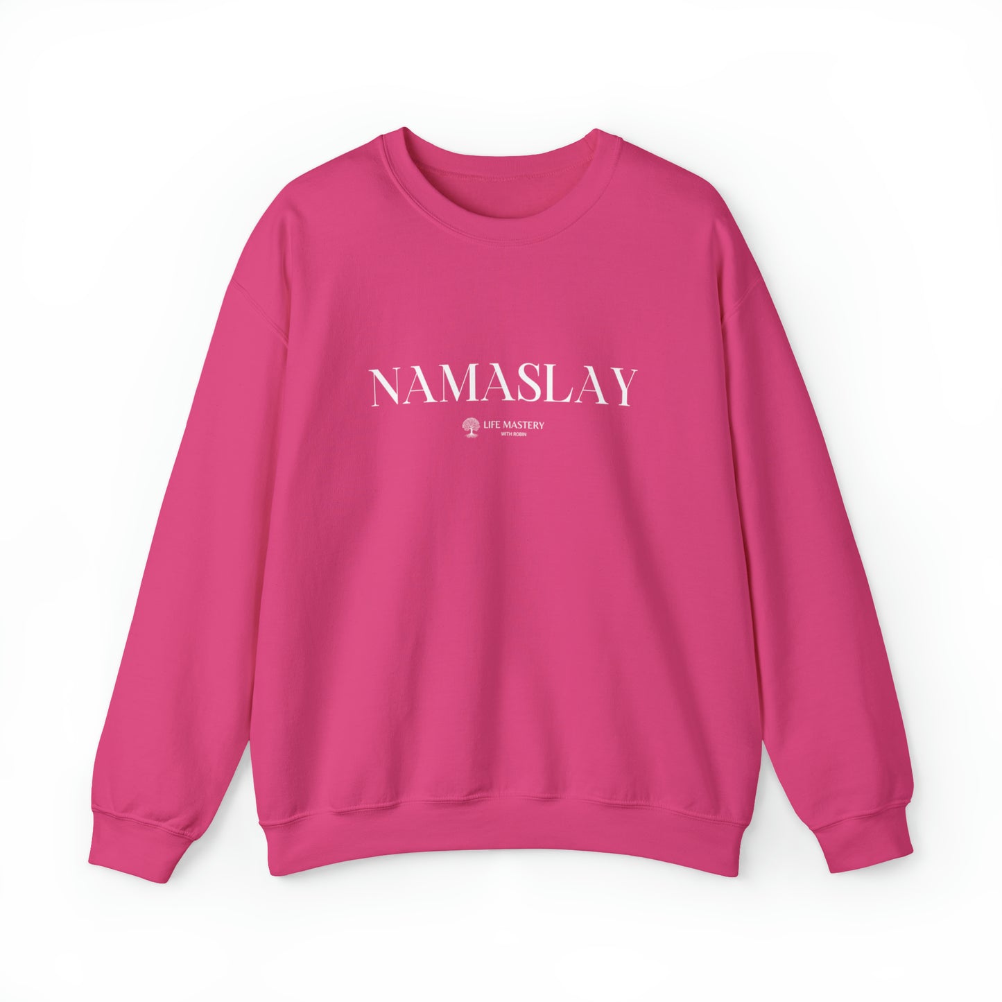 Namaslay - White - Life Mastery with Robin - Crewneck Sweatshirt