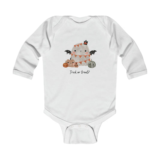 Trick or Treat? Infant Long Sleeve Onesie