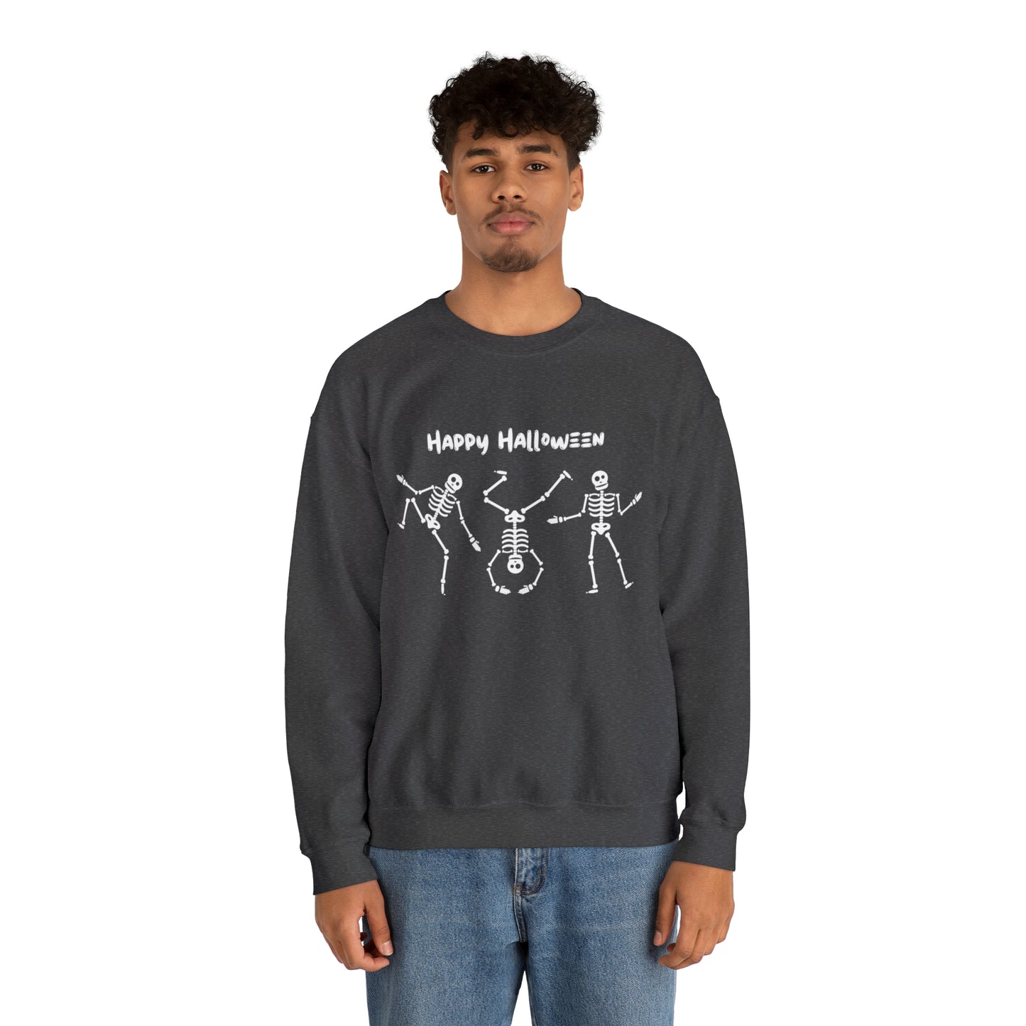 Happy Halloween Skeletons Crewneck Sweatshirt