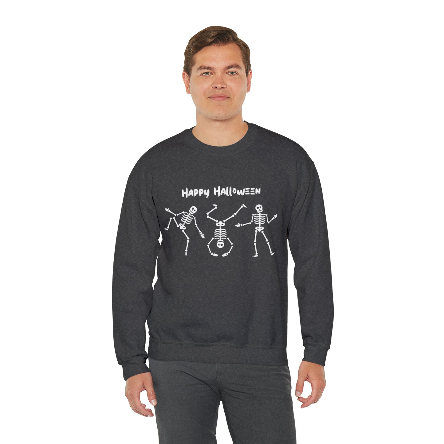 Happy Halloween Skeletons Crewneck Sweatshirt