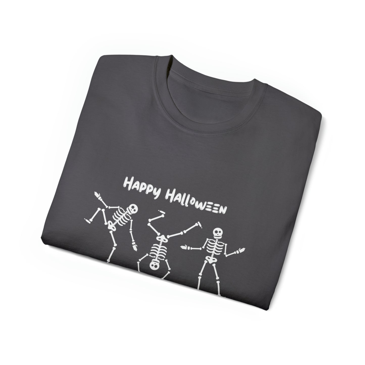 Happy Halloween Skeletons Cotton T-Shirt