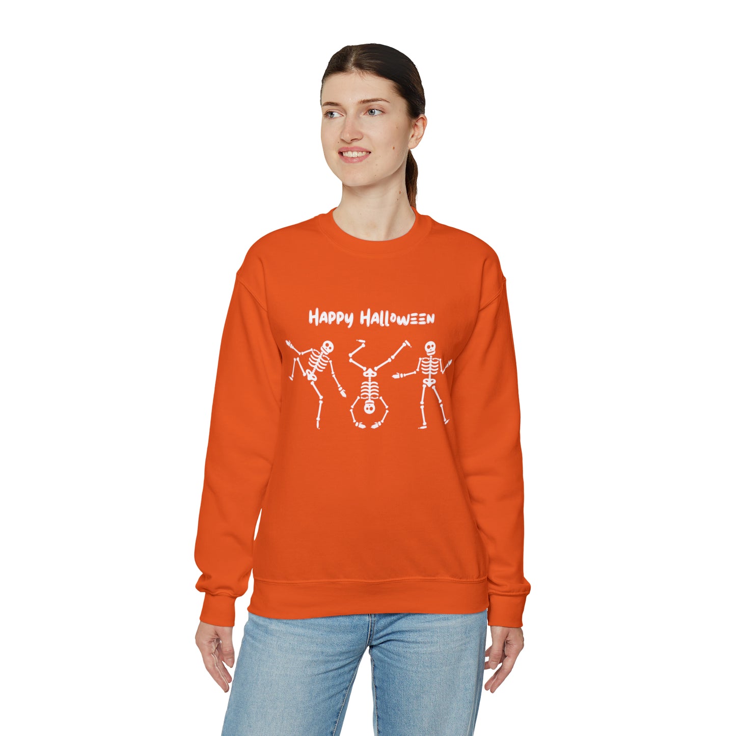 Happy Halloween Skeletons Crewneck Sweatshirt