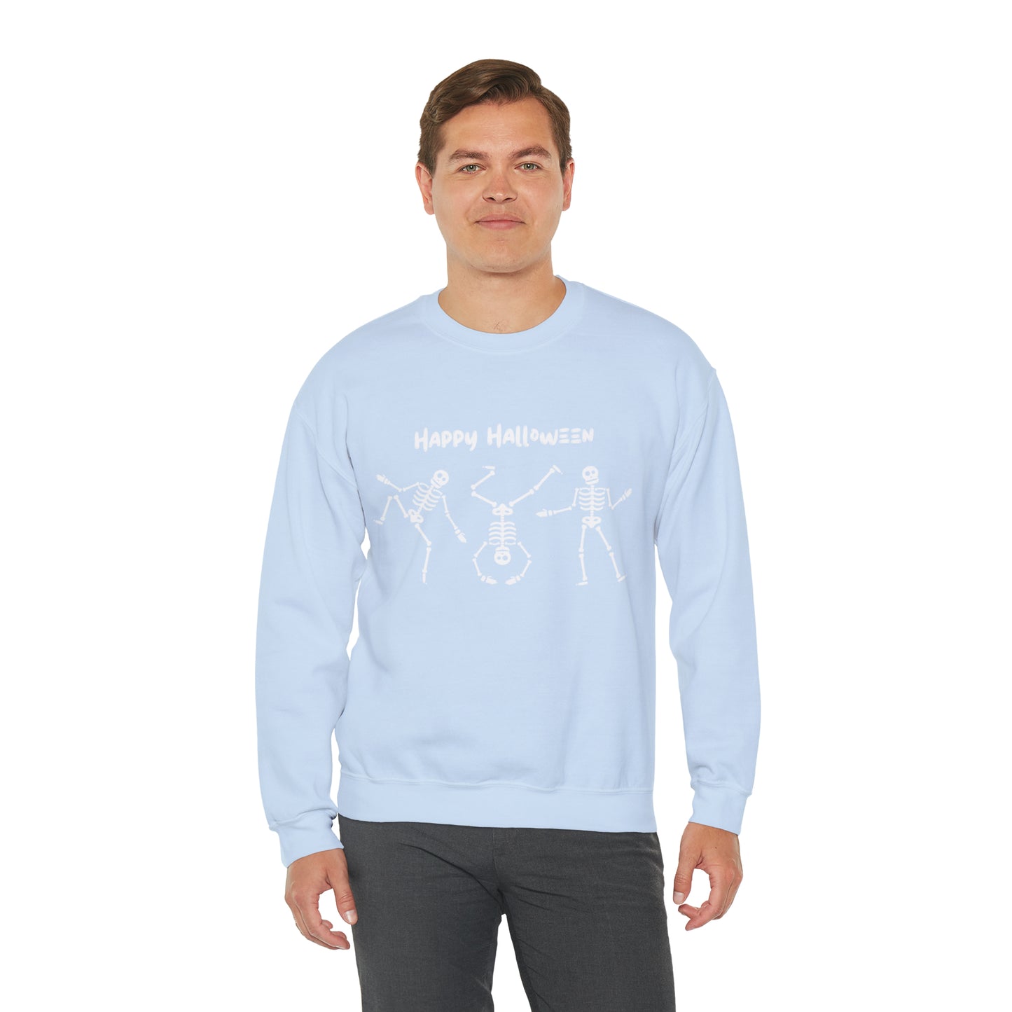 Happy Halloween Skeletons Crewneck Sweatshirt