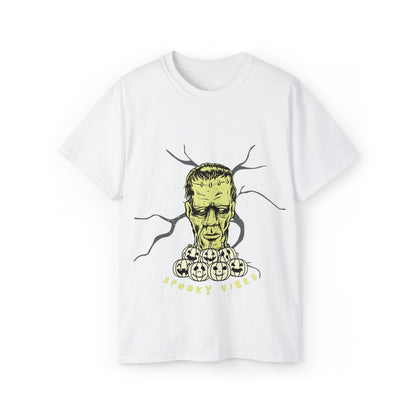 Spooky Vibes Frankenstein Cotton T-Shirt