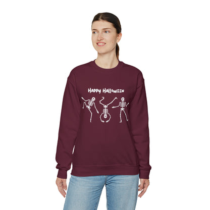 Happy Halloween Skeletons Crewneck Sweatshirt