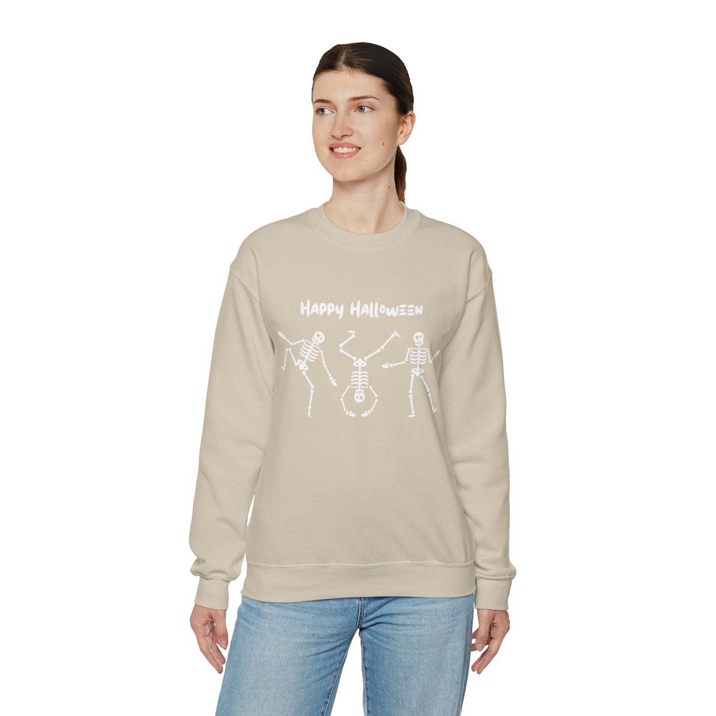 Happy Halloween Skeletons Crewneck Sweatshirt