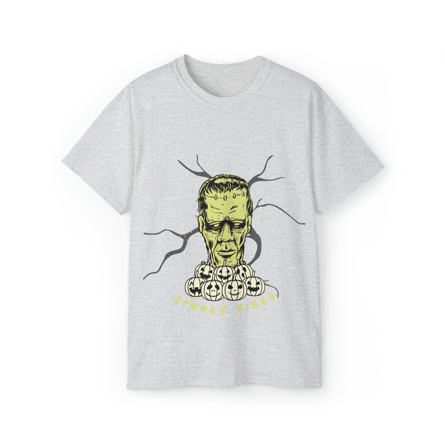 Spooky Vibes Frankenstein Cotton T-Shirt