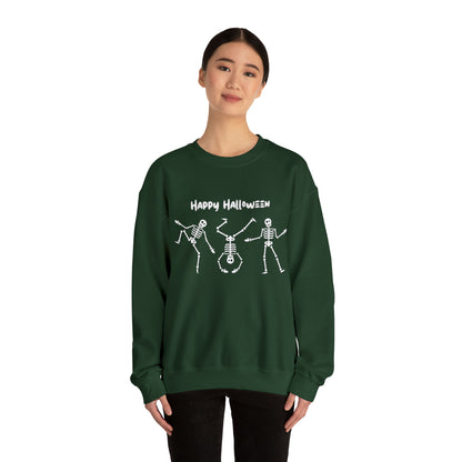 Happy Halloween Skeletons Crewneck Sweatshirt