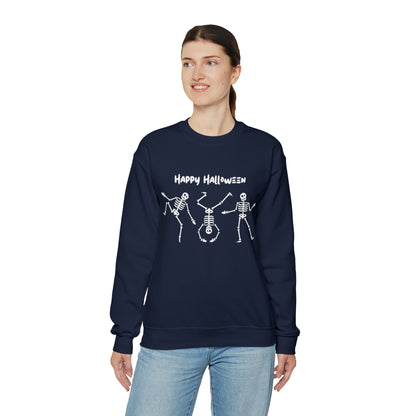 Happy Halloween Skeletons Crewneck Sweatshirt