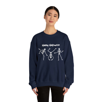 Happy Halloween Skeletons Crewneck Sweatshirt