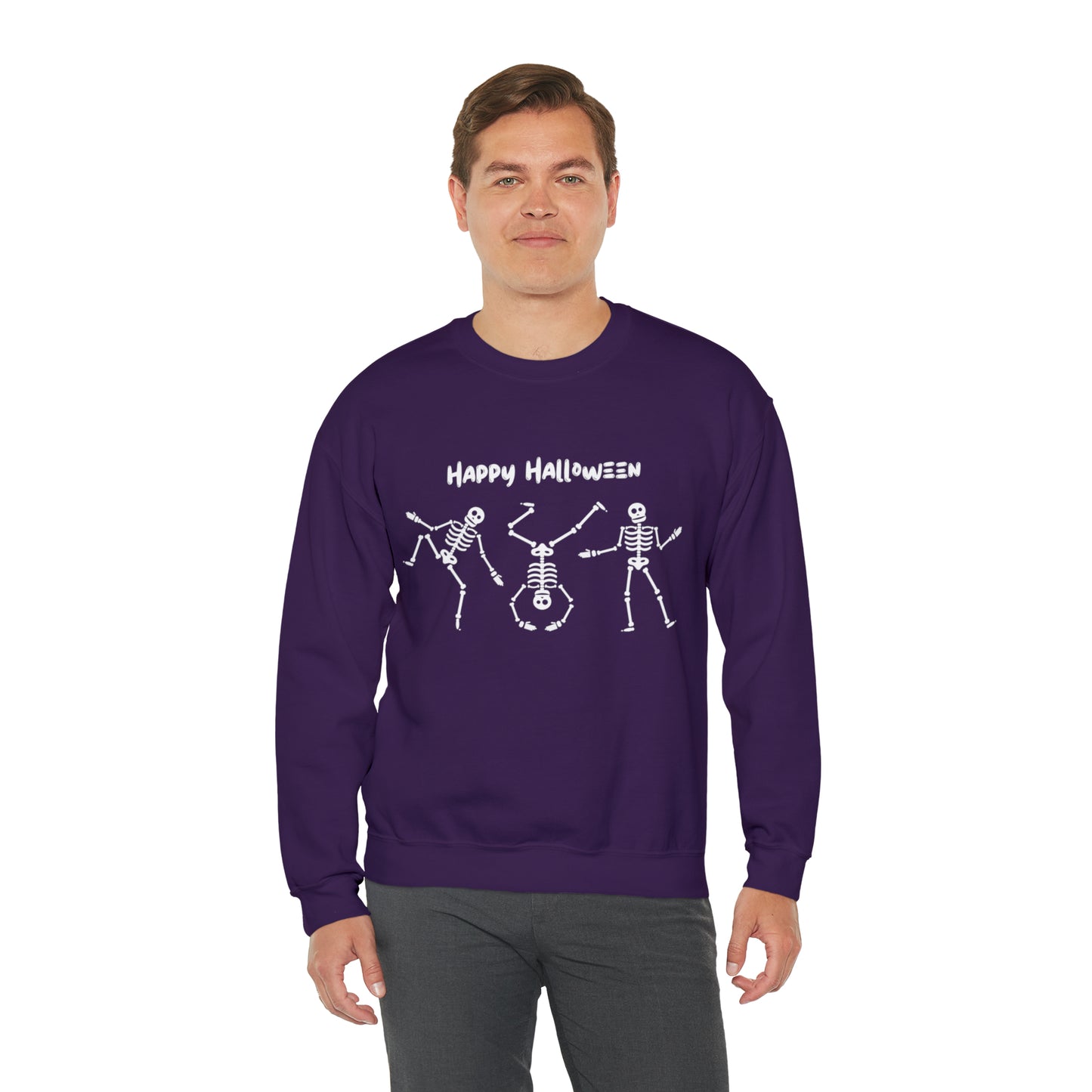 Happy Halloween Skeletons Crewneck Sweatshirt