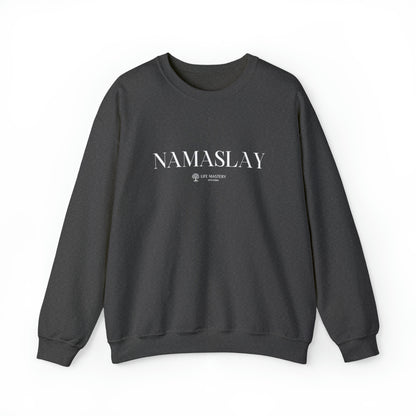 Namaslay - White - Life Mastery with Robin - Crewneck Sweatshirt