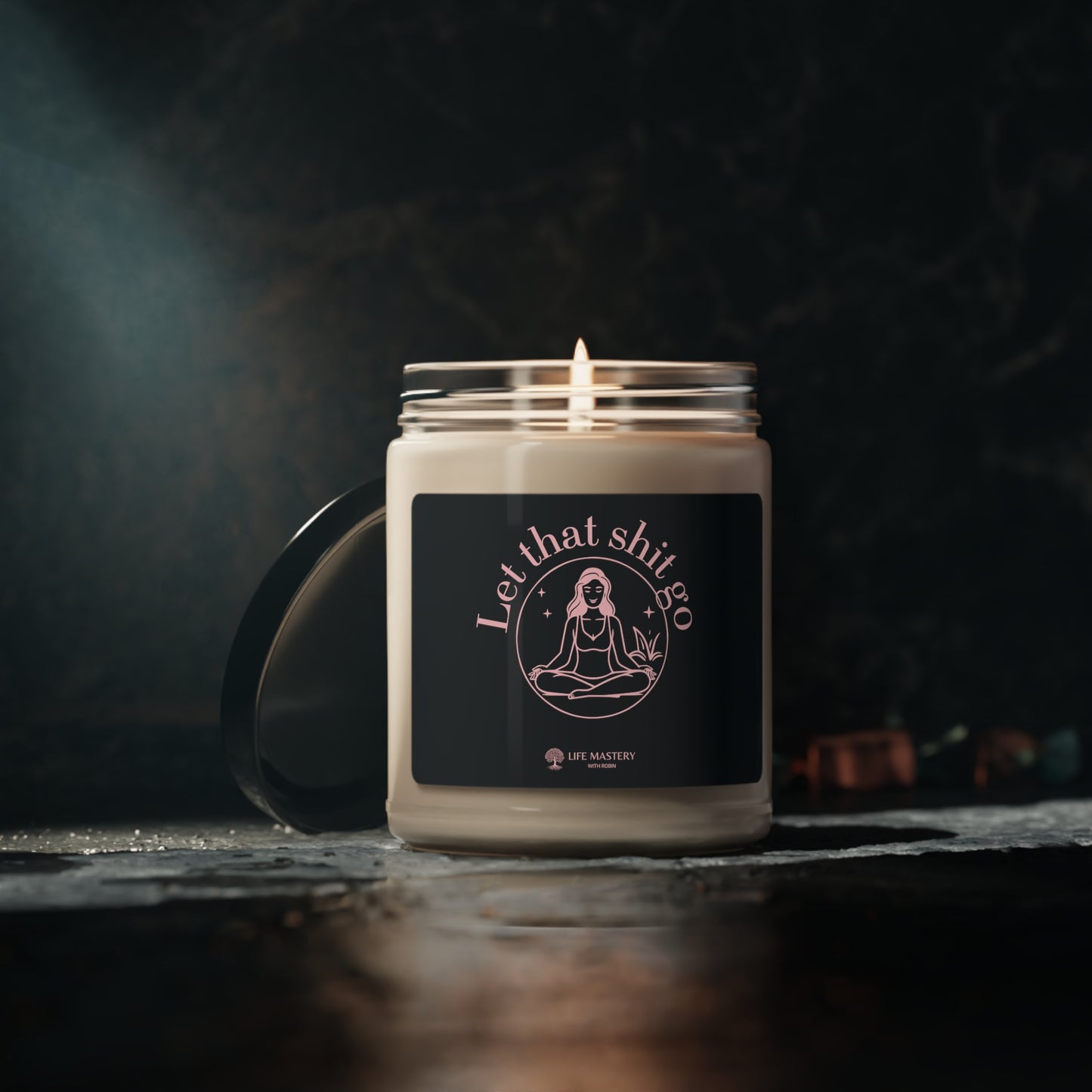 Let That Sh!t Go Scented Candle - Pink - Life Mastery With Robin