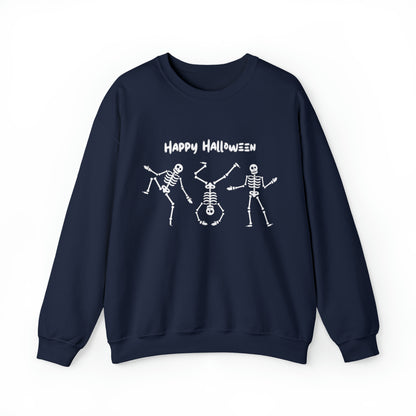 Happy Halloween Skeletons Crewneck Sweatshirt