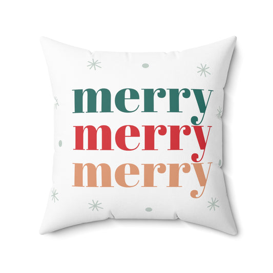 Merry, Merry, Merry Square Pillow