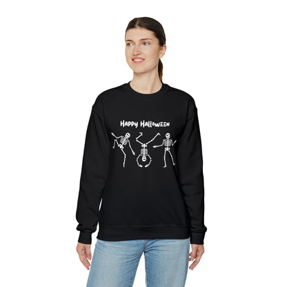 Happy Halloween Skeletons Crewneck Sweatshirt