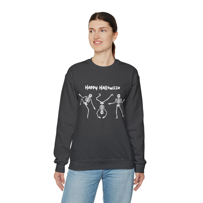 Happy Halloween Skeletons Crewneck Sweatshirt