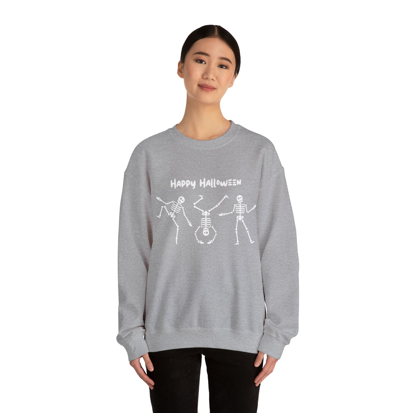 Happy Halloween Skeletons Crewneck Sweatshirt