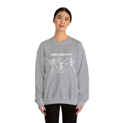 Happy Halloween Skeletons Crewneck Sweatshirt