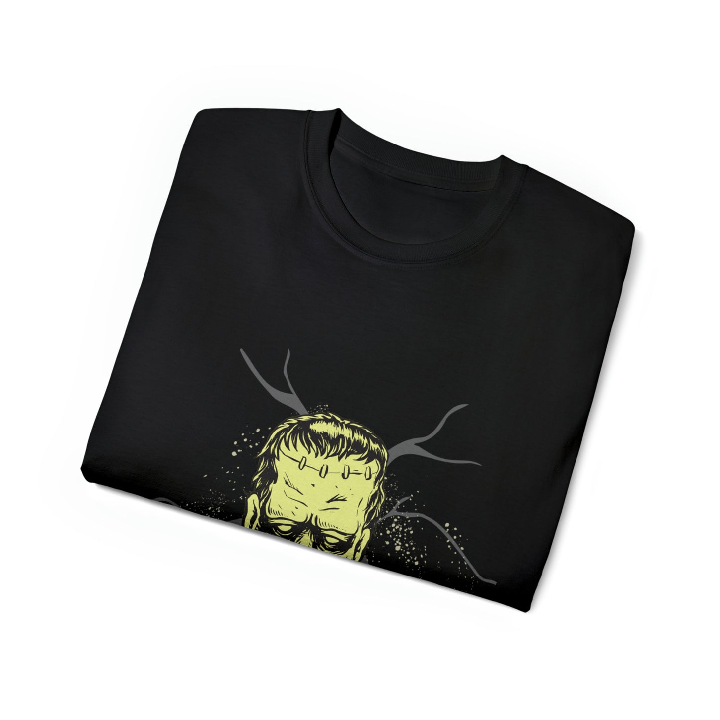 Spooky Vibes Frankenstein Cotton T-Shirt