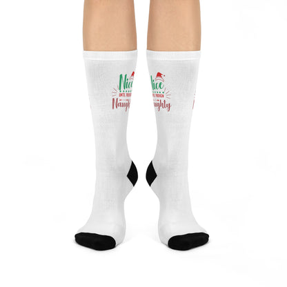 Nice Until Proven Naughty Crew Socks